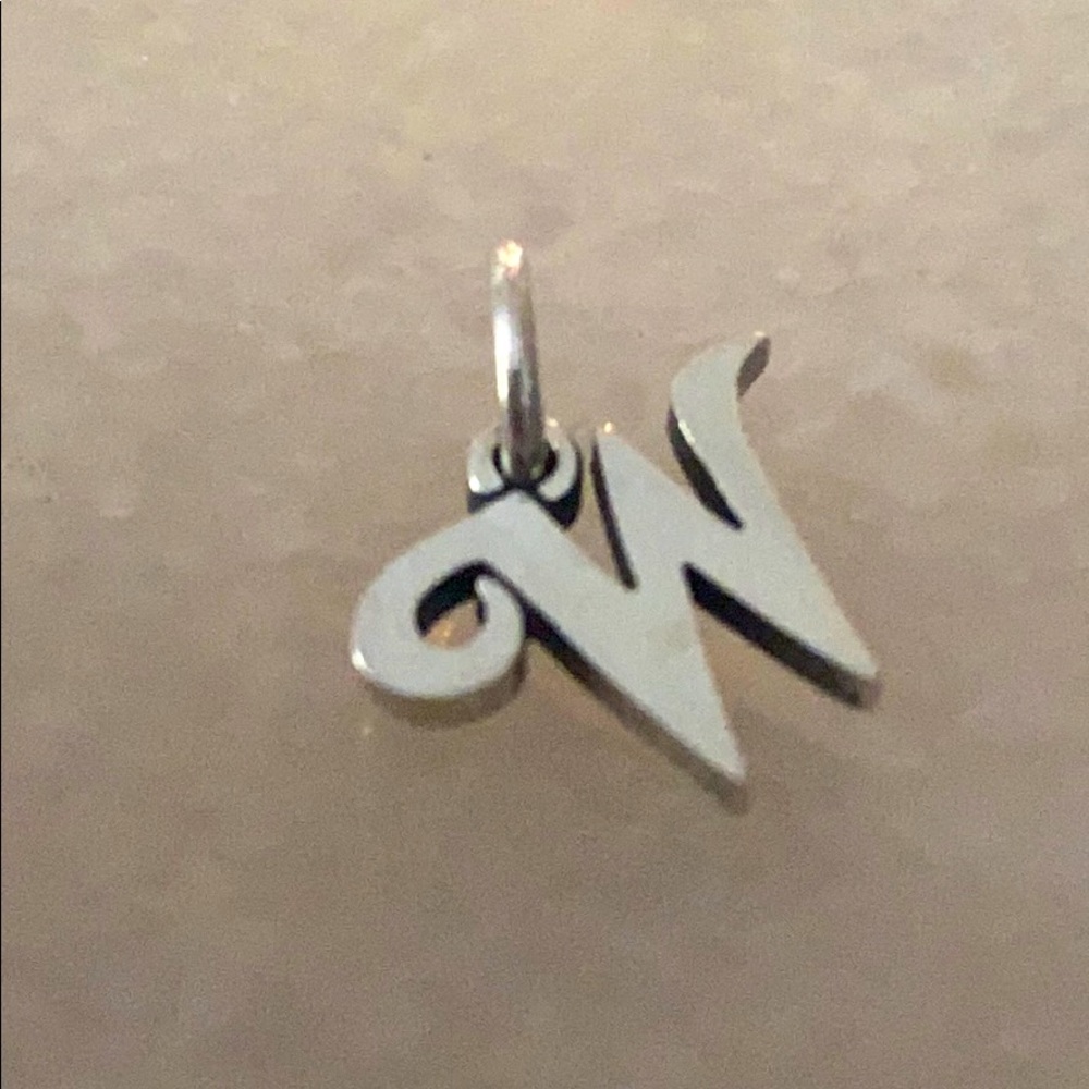 New James Avery W script initial charm Sterling!